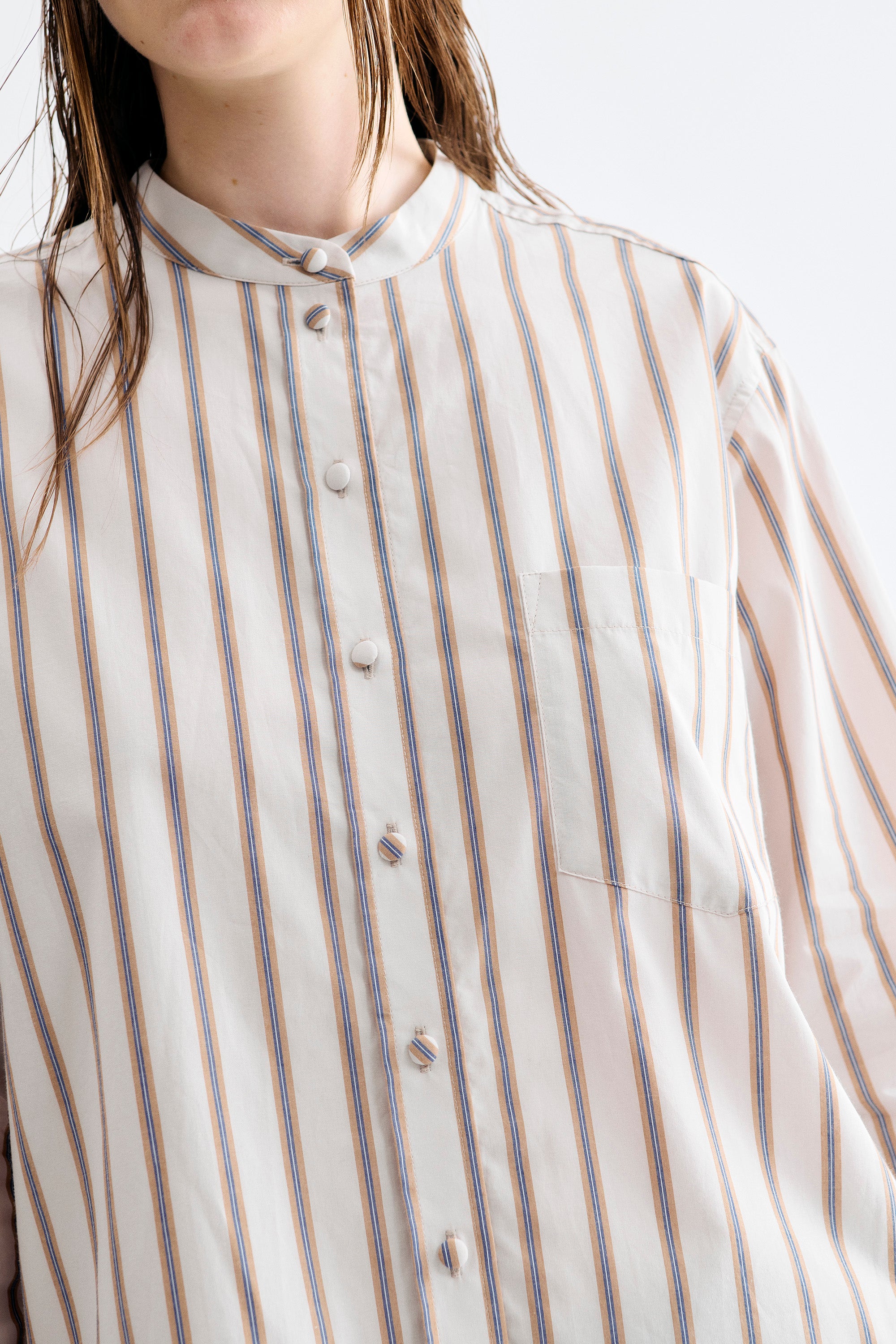 Lovechild 1979 Edgar Shirt Shirt 189 Egret Multi Stripe